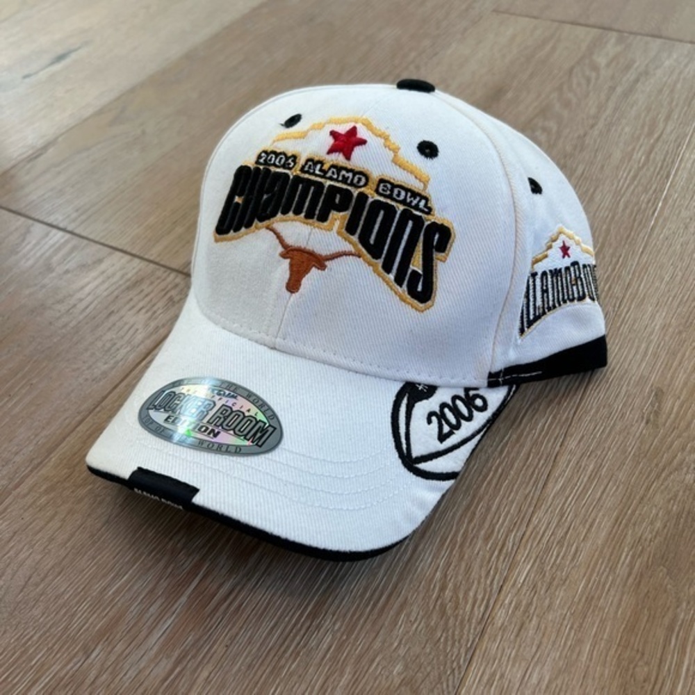 2006 Alamo Bowl Champions Cap Texas Longhorns Football White Burnt Orange O/S